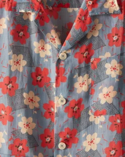Shirts<BODE Geo Poppy Short Sleeve Shirt Blue