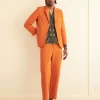Suiting<BODE Ginger Faille Single-Breasted Suit Jacket Orange