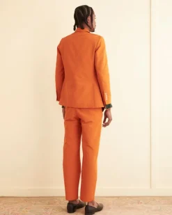 Suiting<BODE Ginger Faille Single-Breasted Suit Jacket Orange