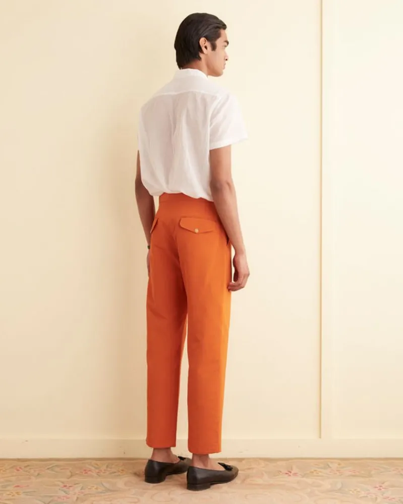 Suiting<BODE Ginger Faille Trousers Orange