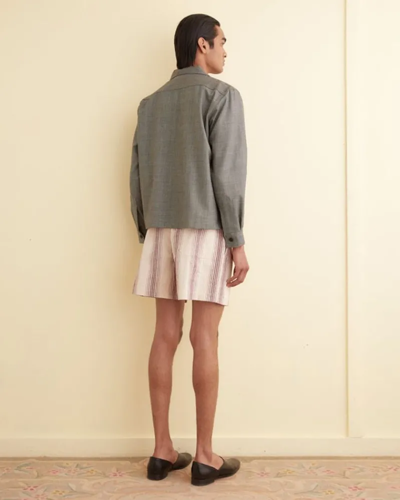 Shirts<BODE Granite Stair Long Sleeve Shirt - M Grey