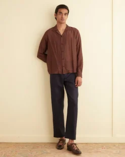 Shirts<BODE Heartwood Long Sleeve Shirt Brown
