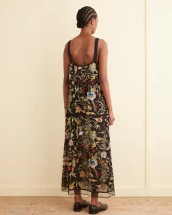 Dresses<BODE Heirloom Floral Gown Black/Multi