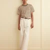 Trousers & Pants<BODE Herringbone Knolly Brook Trousers White