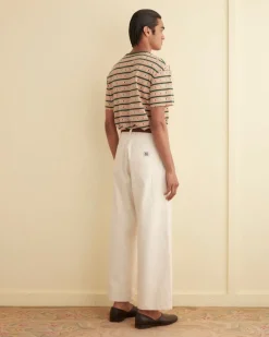 Trousers & Pants<BODE Herringbone Knolly Brook Trousers White