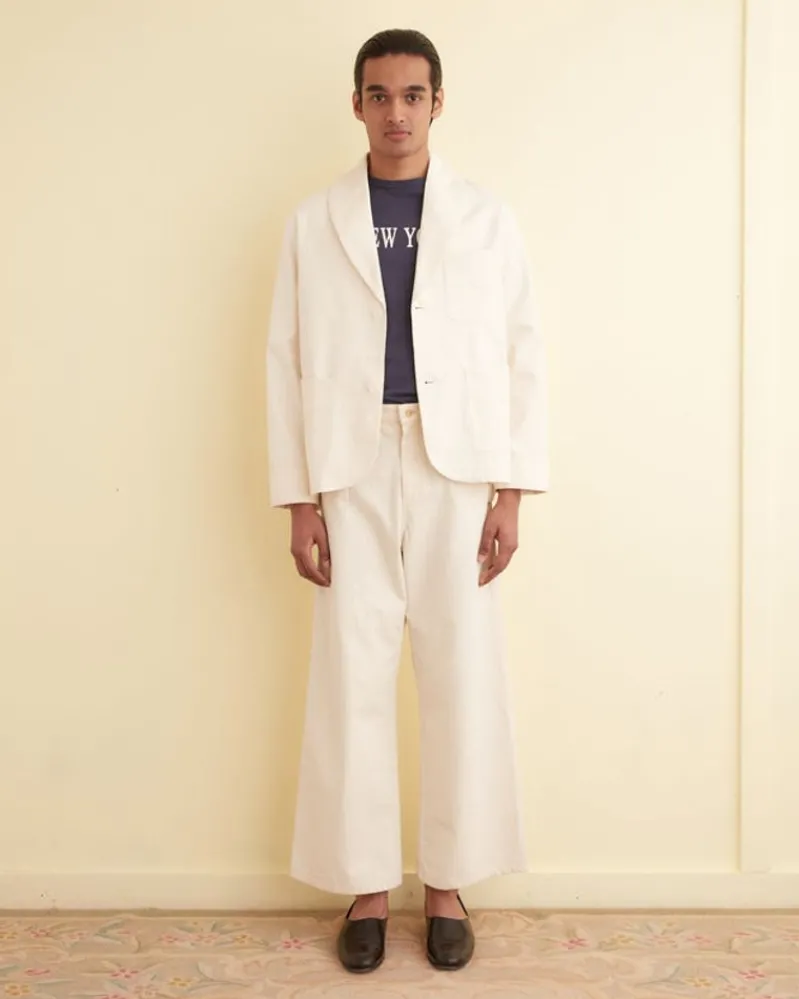 Outerwear<BODE Herringbone Smoking Jacket Ecru