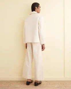 Outerwear<BODE Herringbone Smoking Jacket Ecru