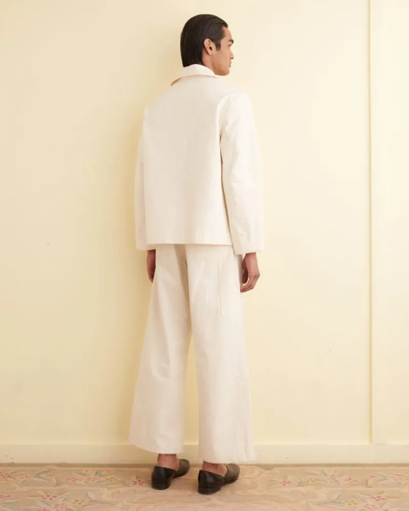 Outerwear<BODE Herringbone Smoking Jacket Ecru