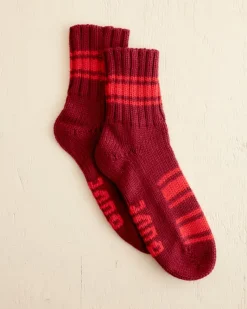 Accessories<BODE Herrington Stripe Socks - Burgundy