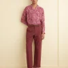 Shirts<BODE Hibiscus Spray Long Sleeve Shirt Maroon