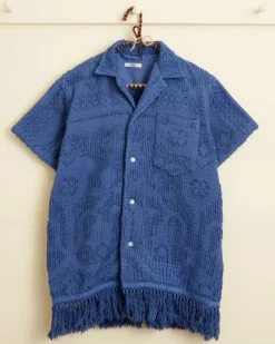 Shirts<BODE Highbush Berry Short Sleeve Shirt Blue