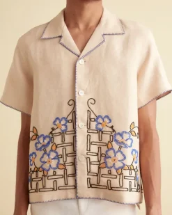 Shirts<BODE Himalayan Poppy Short Sleeve Shirt Tan