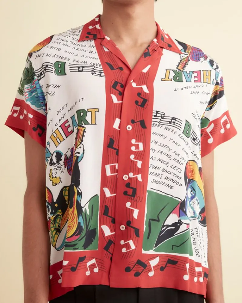 Shirts<BODE Honky-Tonk Short Sleeve Shirt Red