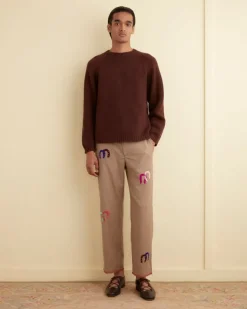 Trousers & Pants<BODE Horseshoe Trousers Oatmeal