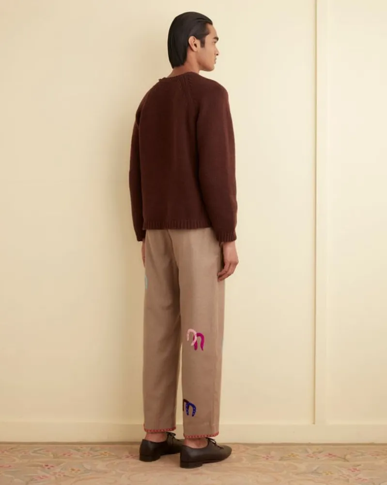 Trousers & Pants<BODE Horseshoe Trousers Oatmeal