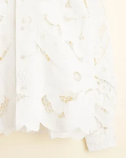 Shirts<BODE Hosta Cutwork Long Sleeve Shirt - Xs White