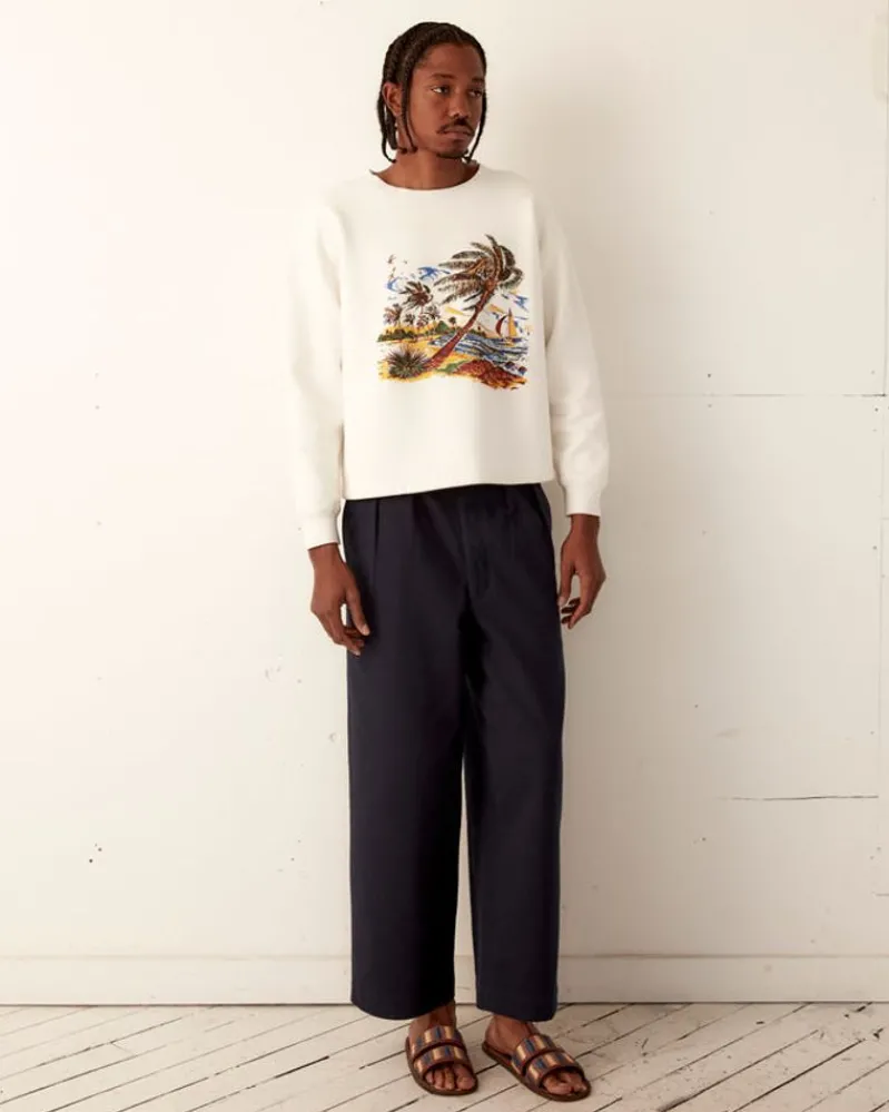 Cut & Sew<BODE Island Crewneck Cream