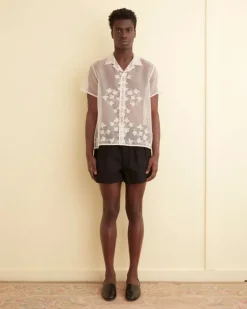 Shirts<BODE Ivy Applique Short Sleeve Shirt White