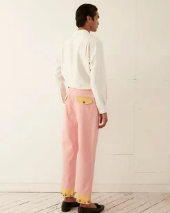 Trousers & Pants<BODE Jeweled Ivy Trousers Pink