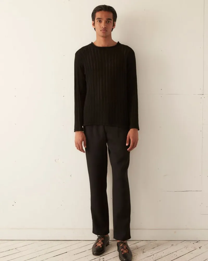 Knitwear<BODE Ladder Stitch Pullover Black