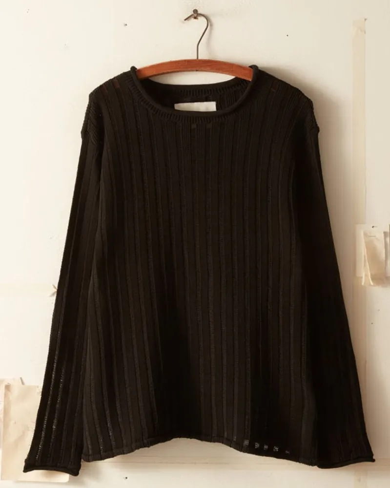 Knitwear<BODE Ladder Stitch Pullover Black