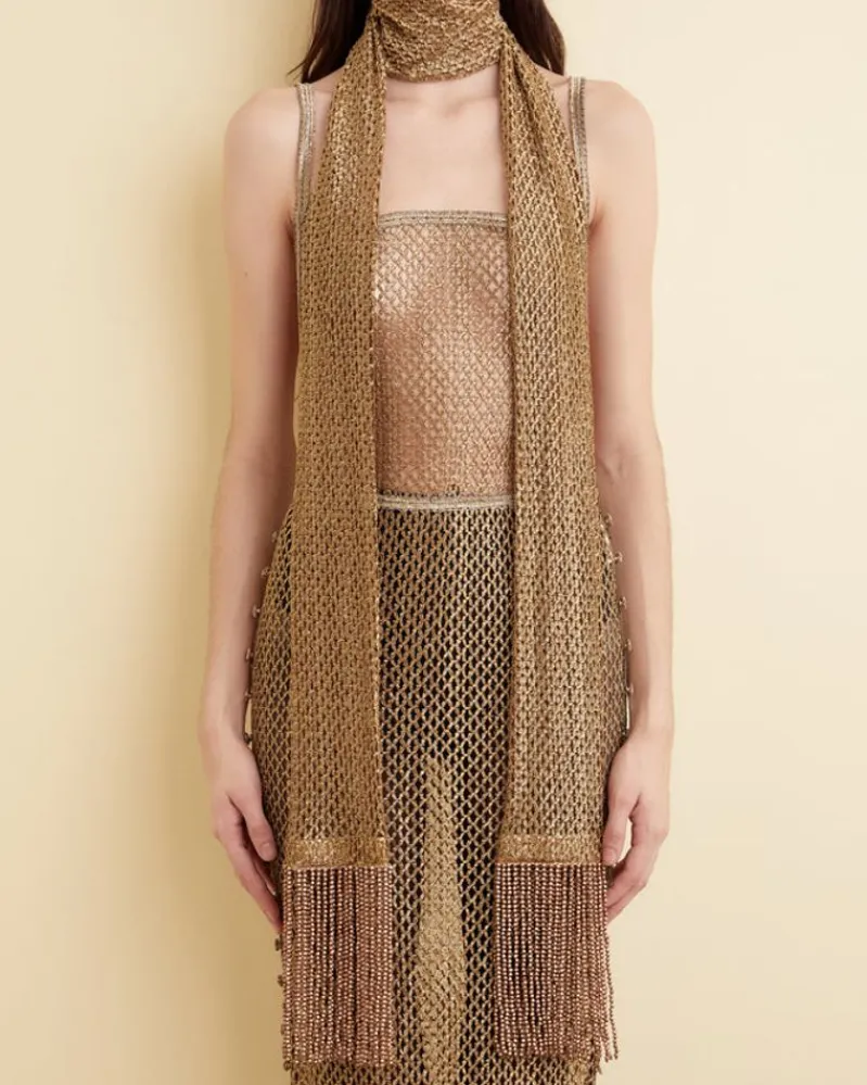 Dresses<BODE Lame Lace Dress Gold