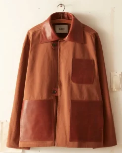 Outerwear<BODE Leather Tab Jacket - Tan/Brown