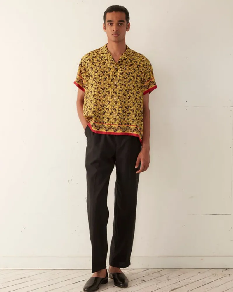 Shirts<BODE Lemon Paisley Short Sleeve Shirt
