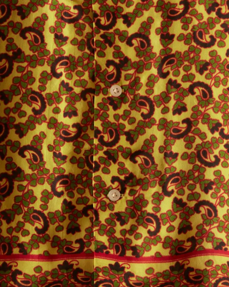 Shirts<BODE Lemon Paisley Short Sleeve Shirt