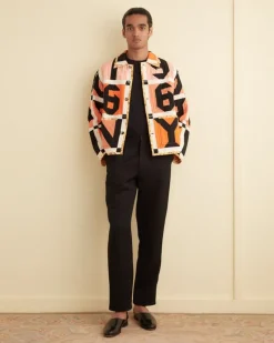 Outerwear<BODE Letter Block Quilt Jacket Orange