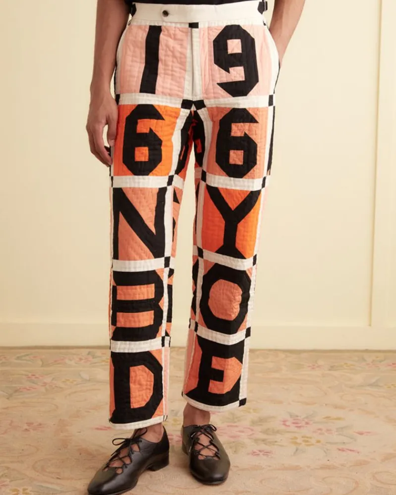 Trousers & Pants<BODE Letter Block Quilt Trousers Orange