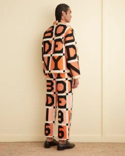 Trousers & Pants<BODE Letter Block Quilt Trousers Orange