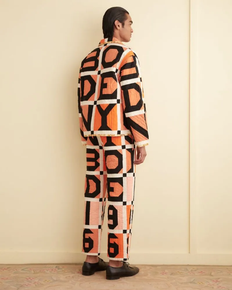 Trousers & Pants<BODE Letter Block Quilt Trousers Orange