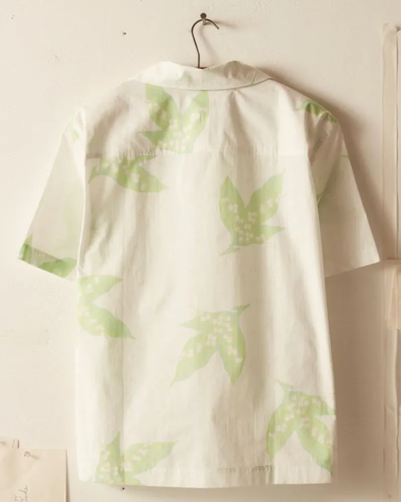Shirts<BODE Lily Of The Valley Short Sleeve Shirt White