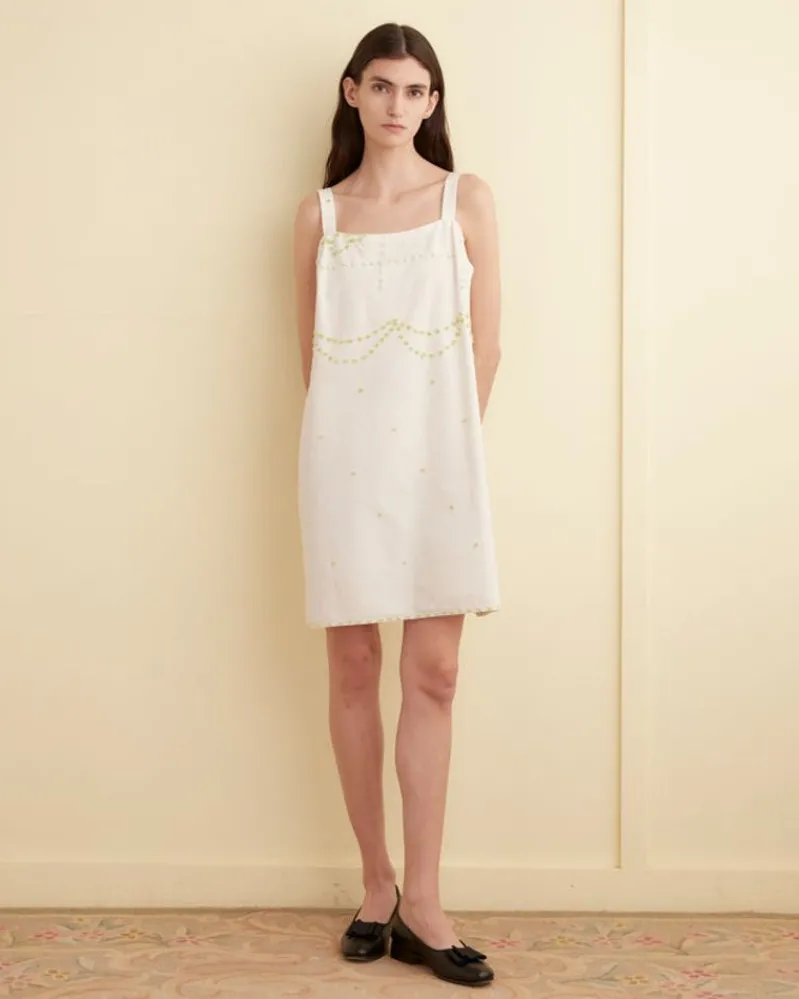 Dresses<BODE Lime Tuft Dress - S Multi