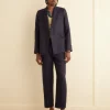 Outerwear<BODE Linen Double-Breasted Suit Jacket - Navy Midnight