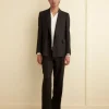 Suiting<BODE Linen Double-Breasted Suit Jacket - Black