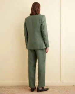 Outerwear<BODE Linen Double-Breasted Suit Jacket Green