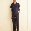 Trousers & Pants<BODE Linen Suiting Trousers Navy