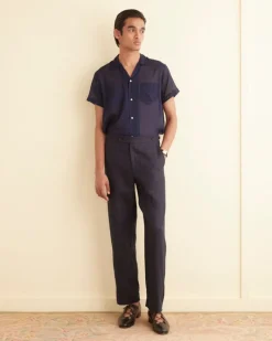 Suiting<BODE Linen Suiting Trousers Navy
