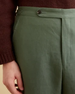 Trousers & Pants<BODE Linen Suiting Trousers Green
