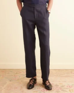 Suiting<BODE Linen Suiting Trousers Navy