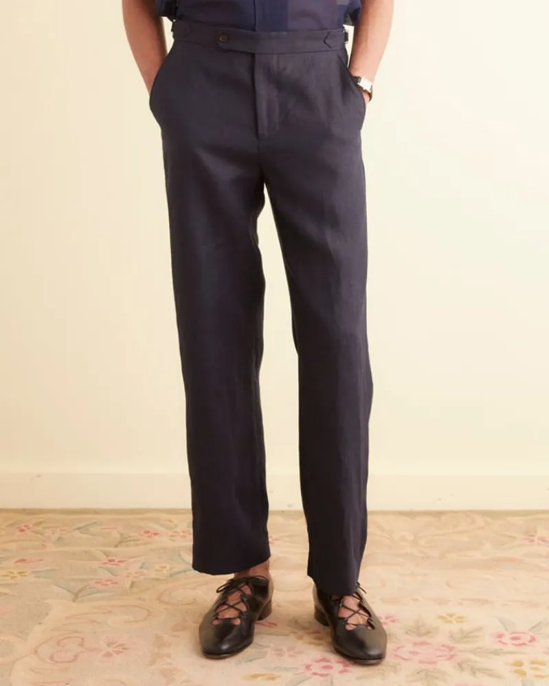 Suiting<BODE Linen Suiting Trousers Navy