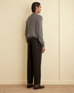 Trousers & Pants<BODE Linen Suiting Trousers - Black