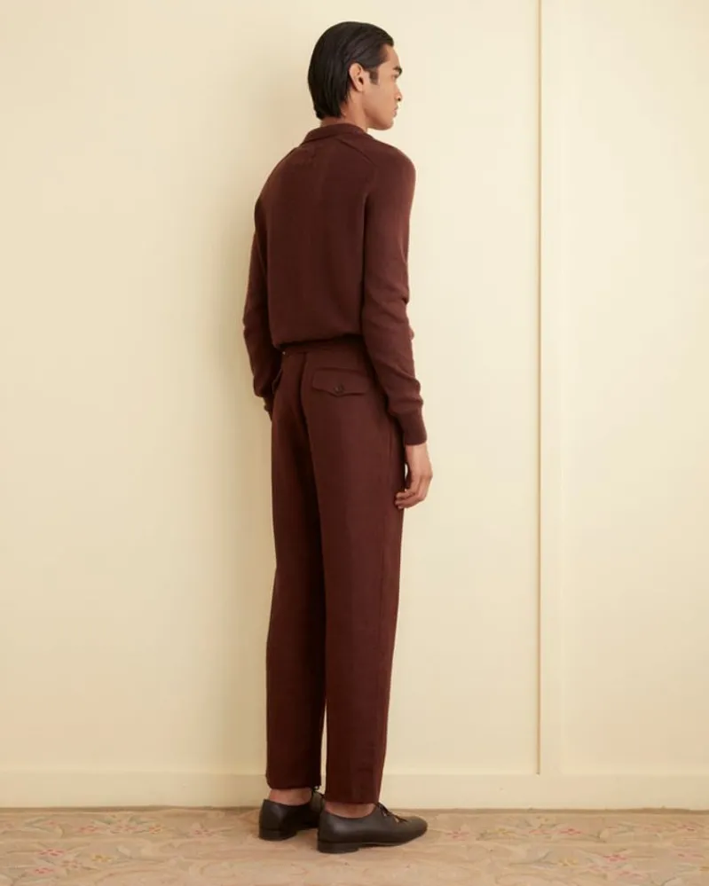 Suiting<BODE Linen Suiting Trousers - Chocolate