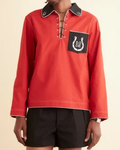 Shirts<BODE Lucky Horseshoe Pullover Red/Black