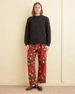 Trousers & Pants<BODE Marigold Wreath Pajama Pants Maroon