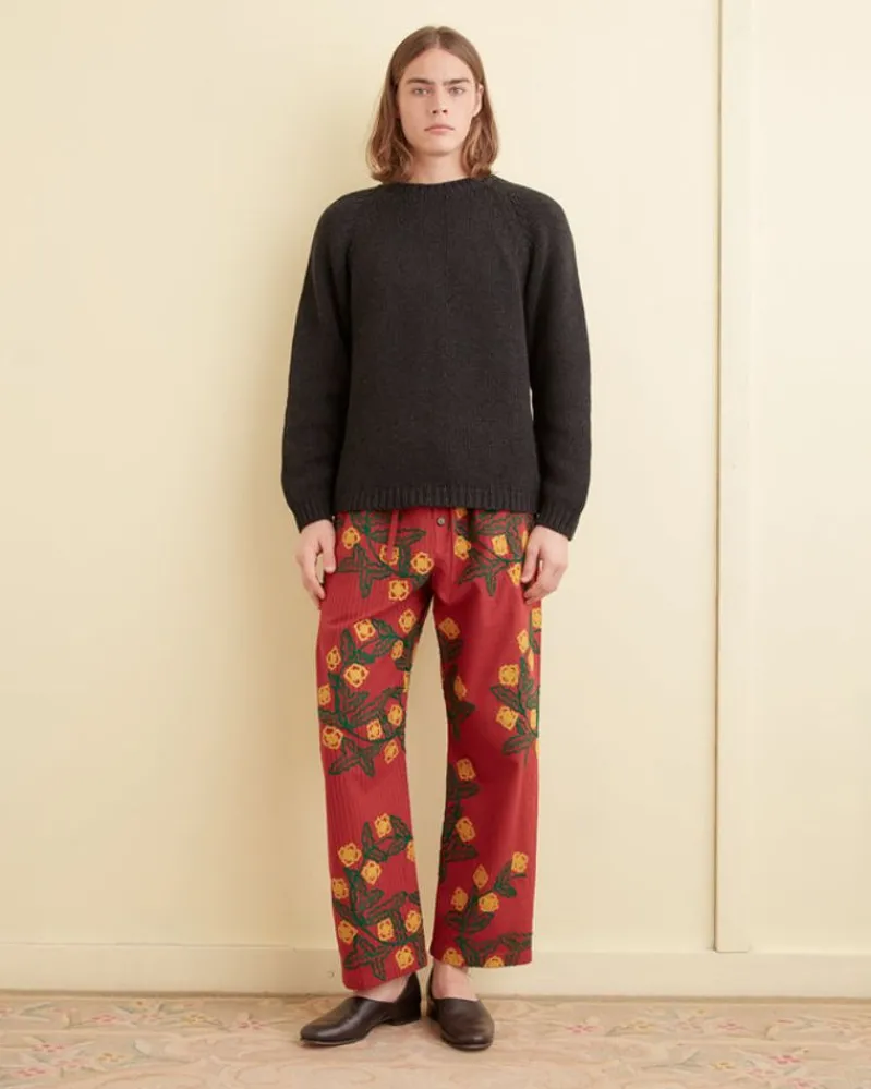 Trousers & Pants<BODE Marigold Wreath Pajama Pants Maroon