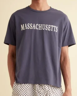 Cut & Sew<BODE Massachusetts Tee Navy