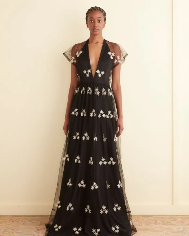 Dresses<BODE Mesh Daisy Dress Black